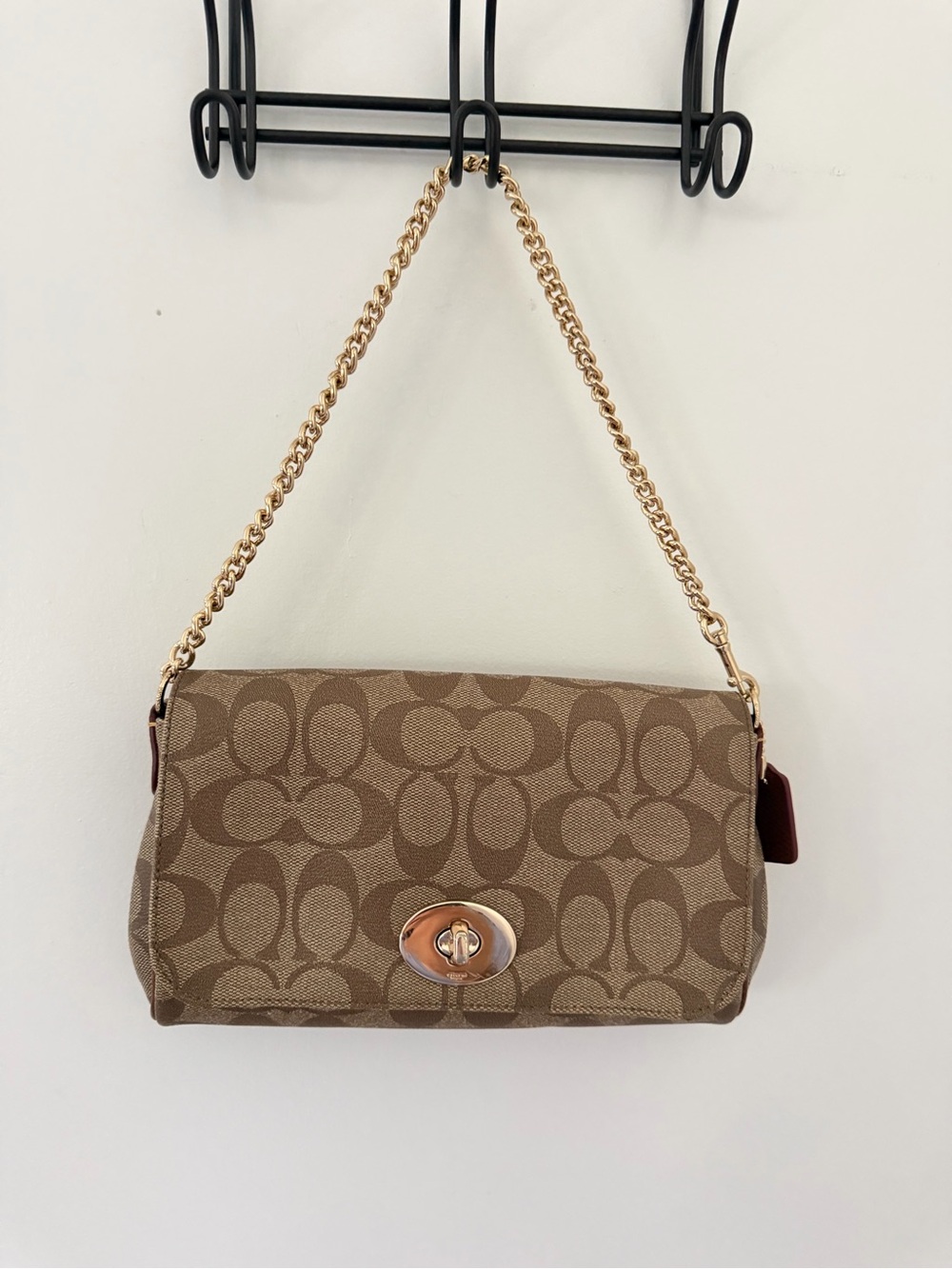 Coach Mini Ruby F34615 Signature Canvas Crossbody Shoulder Bag